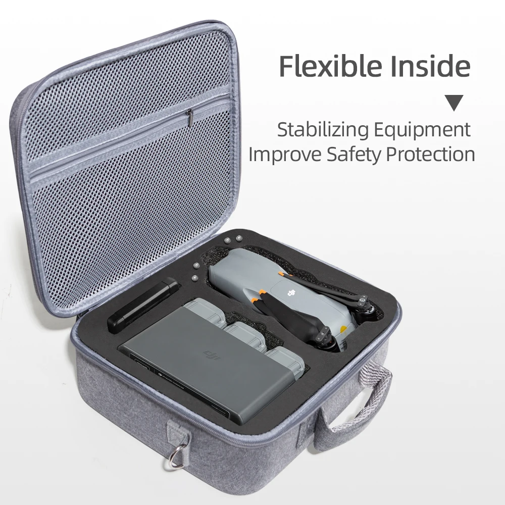 Tragetasche für DJI Air 3S/Air3, Aufbewahrungsbox, tragbare Reise-Umhängetasche, PU-Handtasche für DJI Mavic Air 3S Drohnenzubehör – Detail 8