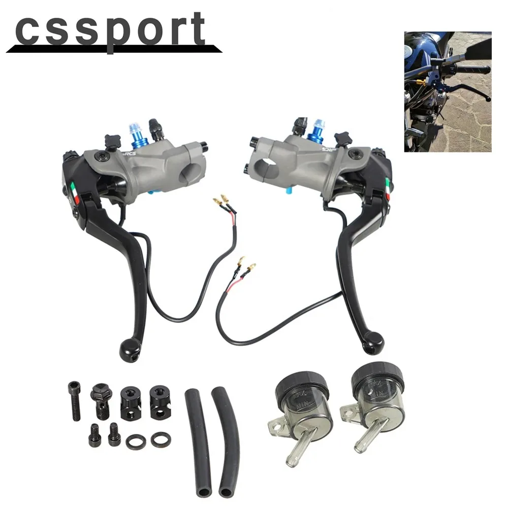 

Рычаг тормозного насоса сцепления с гидравлическим основным цилиндром и резервуаром для мотоцикла 7/8 дюйма 19 мм поршневой Универсальный CNC для Honda Yamaha