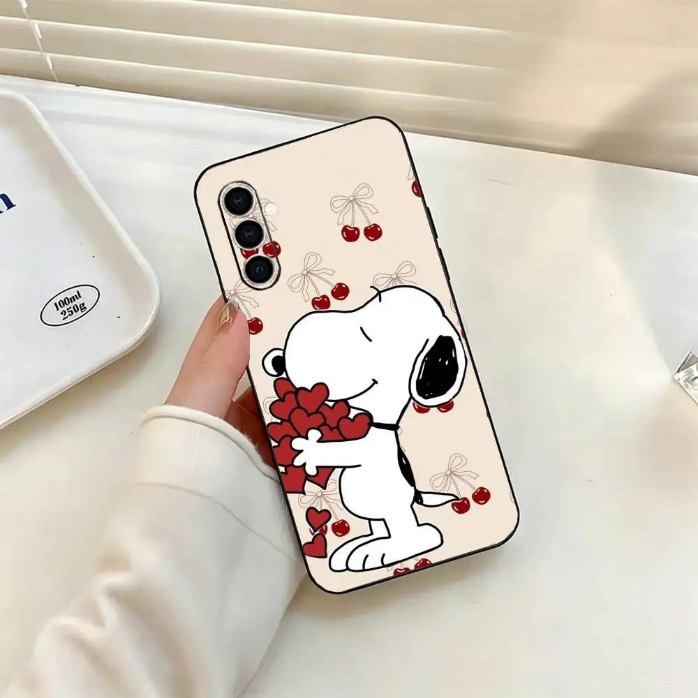 Cartoon Dog Cool S-Snoopy   For Samsung Galaxy A71,A70,A52,A51,A40,A30 Shockproof Silicone Soft TPU Soft Black Cover