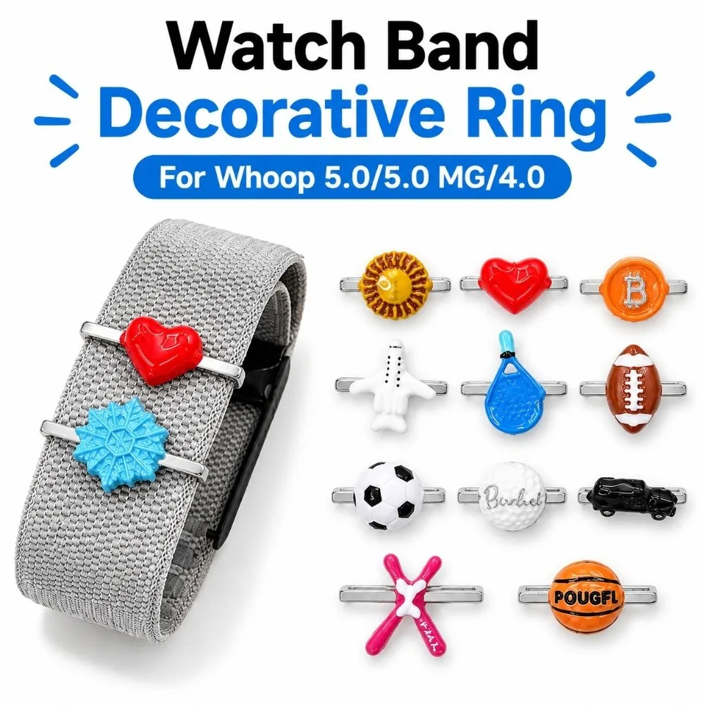 Metal Watch Strap Decorative Ring Cartoonish Jewelry Items Watch Bracelet Decoration for Whoop 5.0/5.0 MG/4.0