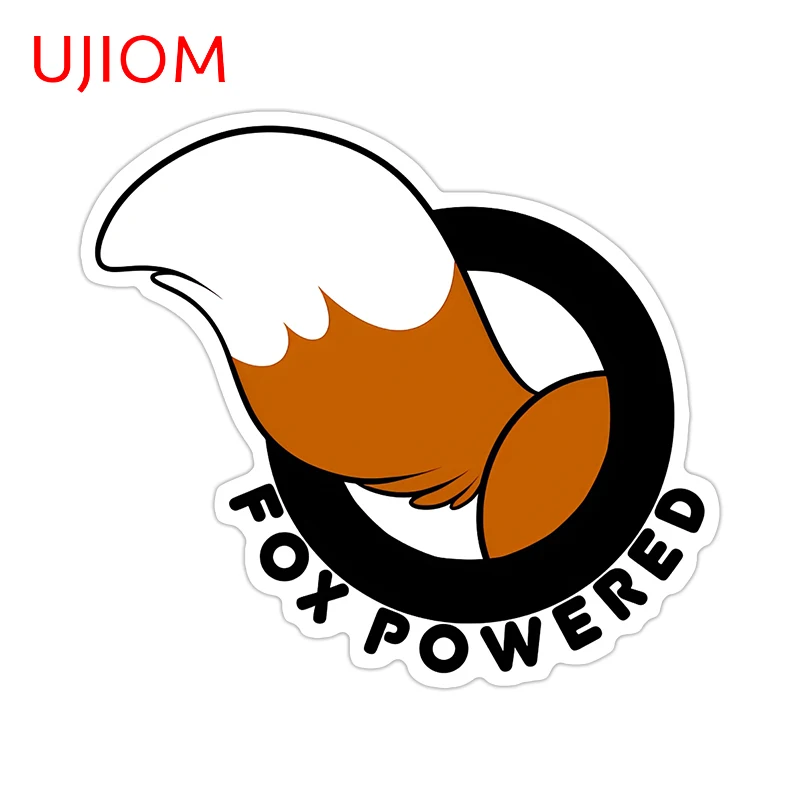 UJIOM Furry Fox Tail Wall Stickers Amusing Creative Living Room Toolbox Host Decal Waterproof Kids Room Decoration Accessories