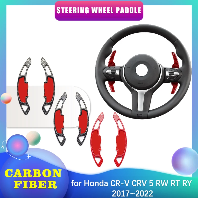 

Автомобильный руль для Honda CR-V CRV 5 RW RT RY 2017 ~ 2022 2018, ABS, углеродное волокно, рычаг переключения передач, аксессуары для удлинения переключения передач
