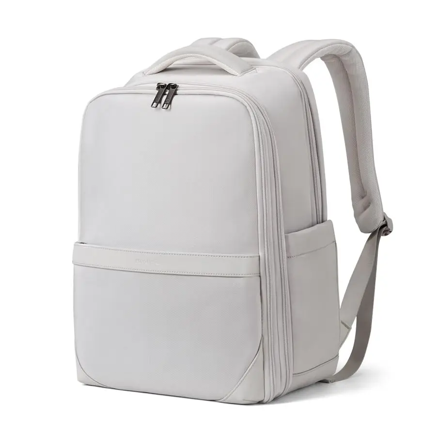 حقيبة ظهر للسفر قابلة للتوسيع مقاس 16 بوصة، حقيبة ظهر للكمبيوتر المحمول مفتوحة بالكامل تناسب 15.6 بوصة، حقيبة حمل شخصية مع حزام للأمتعة، Busi