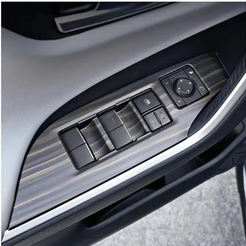 LHD RHD Car Inner Door Armrest Window Switch Panel Cover Trim Accessories Decoration Styling Frame For Toyota Rav4 2019 -2023