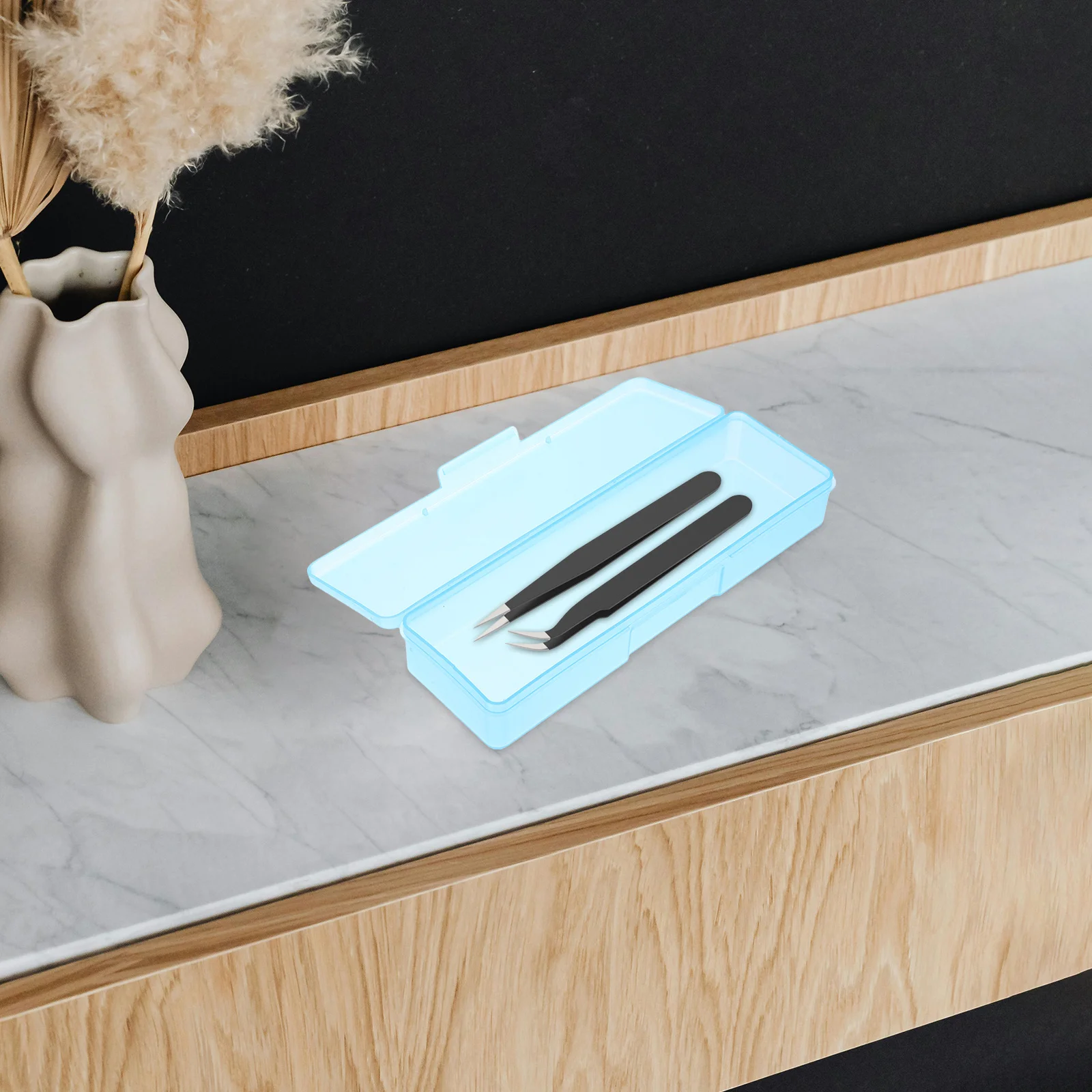 5 stuks Lash Pincet Opbergdozen Draagbare Duurzame Pincet Gevallen Organizer Compacte Draagtas voor Wimper Extensions