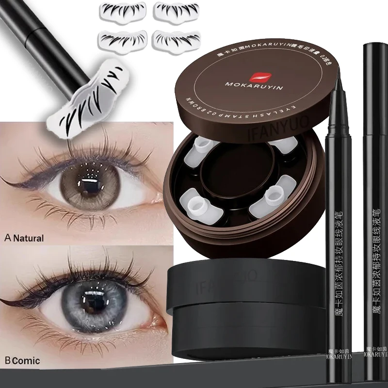 Wasserdichter Wimpernversiegler Silikon DIY Untere Wimpernverlängerung Stempel Eyeliner Natürliche Simulation Wimpern Make-up Werkzeuge für Anfänger