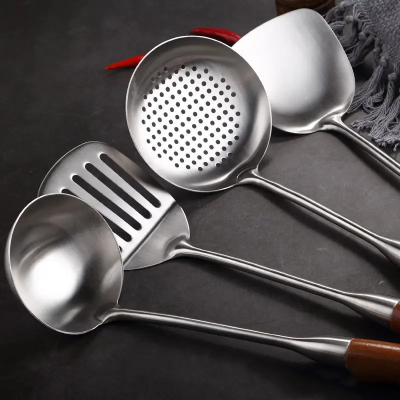 

304 stainless steel spatula household cooking utensils large spoon kitchenware set kitchen cooking shovel spoon