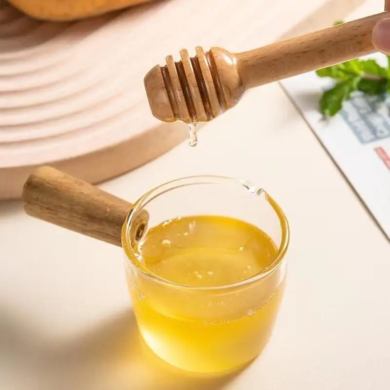 2-100pc Long-Handled Wooden Honey Spoon 8/10/15cm Stirring Stick Natural Food-Grade Stirring Stick For Coffee, Milk ,Tea, Honey