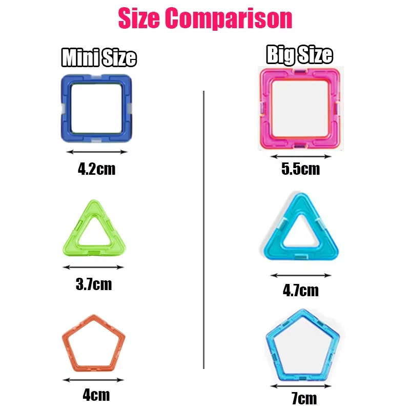 子供向けマグネットおもちゃ 大きなサイズ プラス 磁気ブロック 子供向けデザイナー組み立てセットおもちゃ 男の子向けビルディングブロック