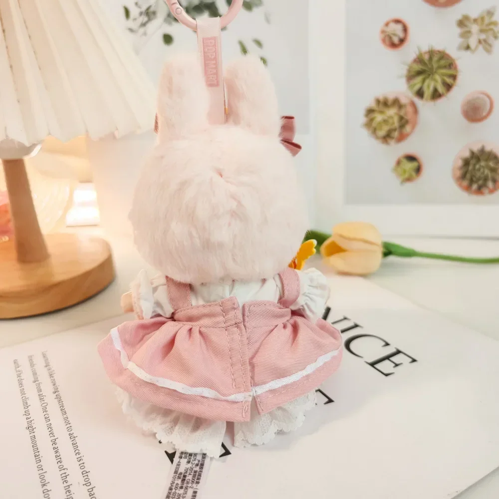 Ropa Labubu Doll Clothes Outfit Accessories For 17cm Labubu V1 V2 Pink Dress Set Doll Clothing Kid Toy Girl Gift