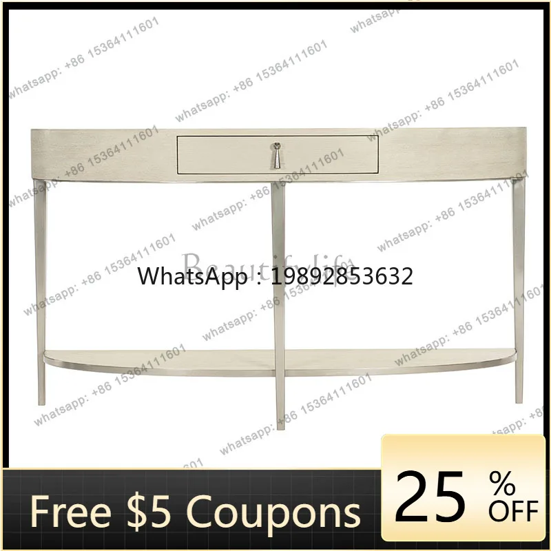 W2 الأمريكية الكلاسيكية بسيطة الخشب شوان منصة غرفة المعيشة الأوروبية ضوء طاولة الحائط الفاخرة الحديثة نصف دائري الديكور