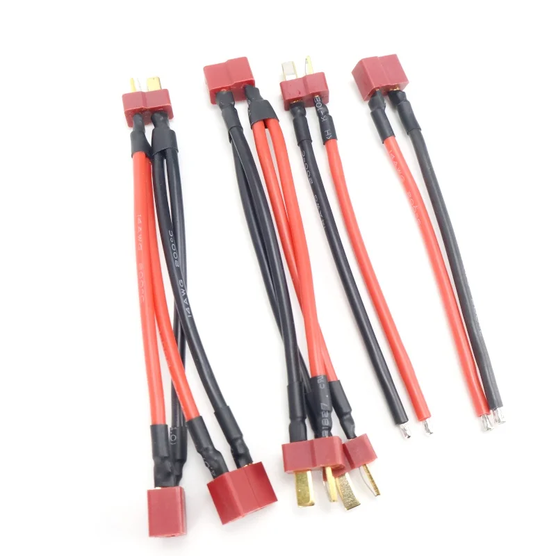 T Plug Harnas Parallelle Batterij Connector Kabel Dual Extension Y Splitter Siliconen Draad voor RC DIY Quadcopter Vaste Vleugel Model