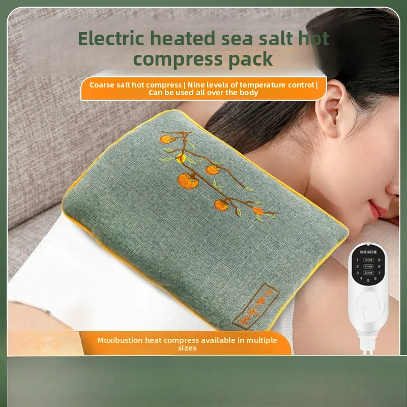 Coarse Salt Hot Compress Bag Electric Heating Salt Bag Shoulder and Neck Household Warm Palace Belt Hot Compress Bag