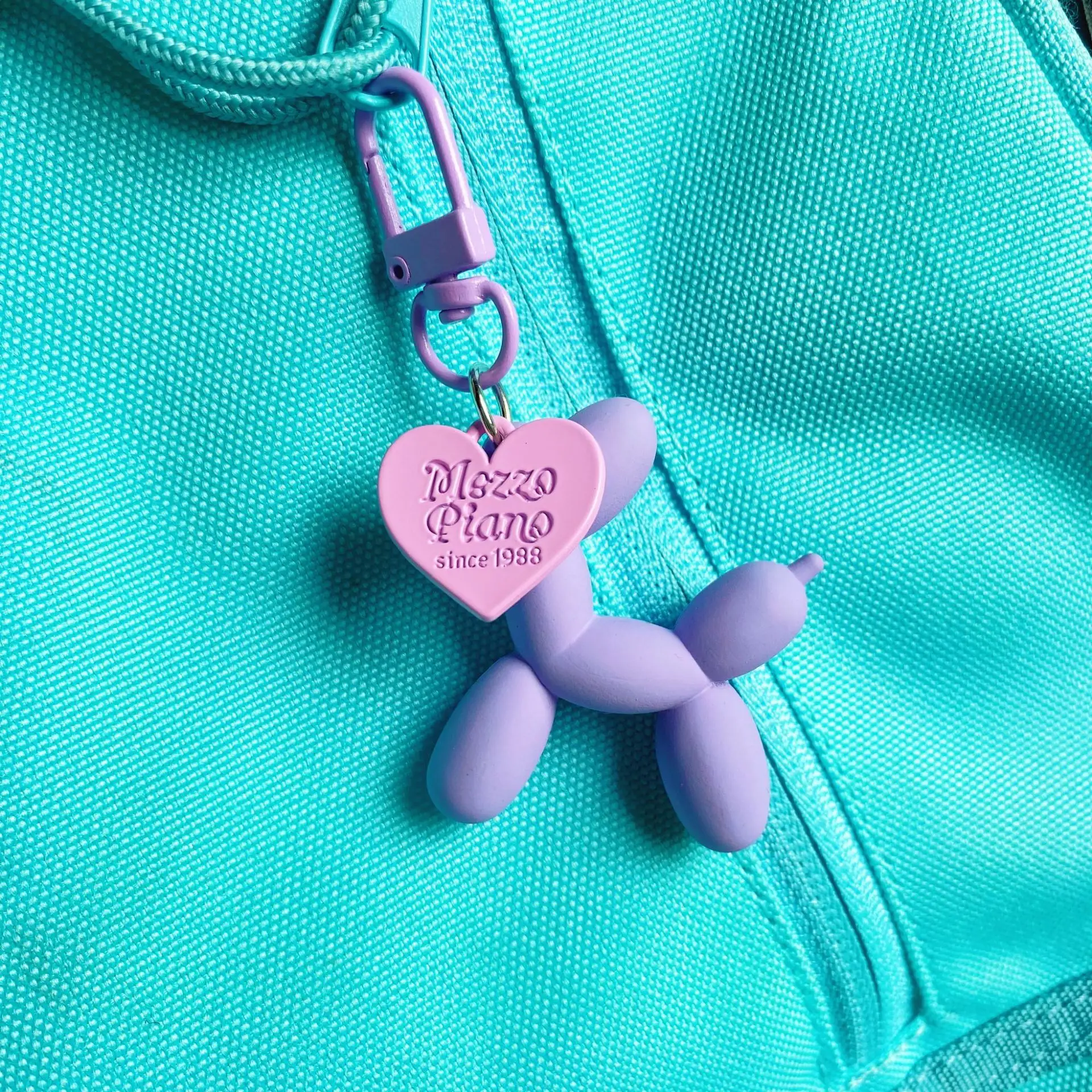 Simple Candy Colored Balloon Dog Keychain Creative Design Balloon Dog Phone Chain Handbag Accessories Pendant Toy Wholesale
