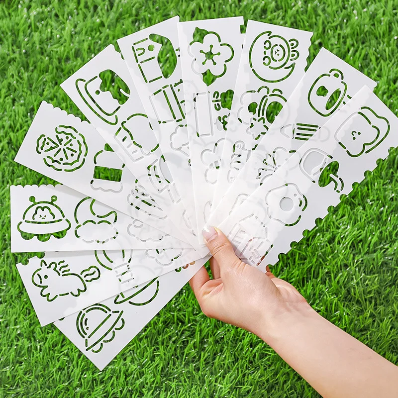 Cartoon Hollow Multi-Shape Stencil Ruler Drawing Template
