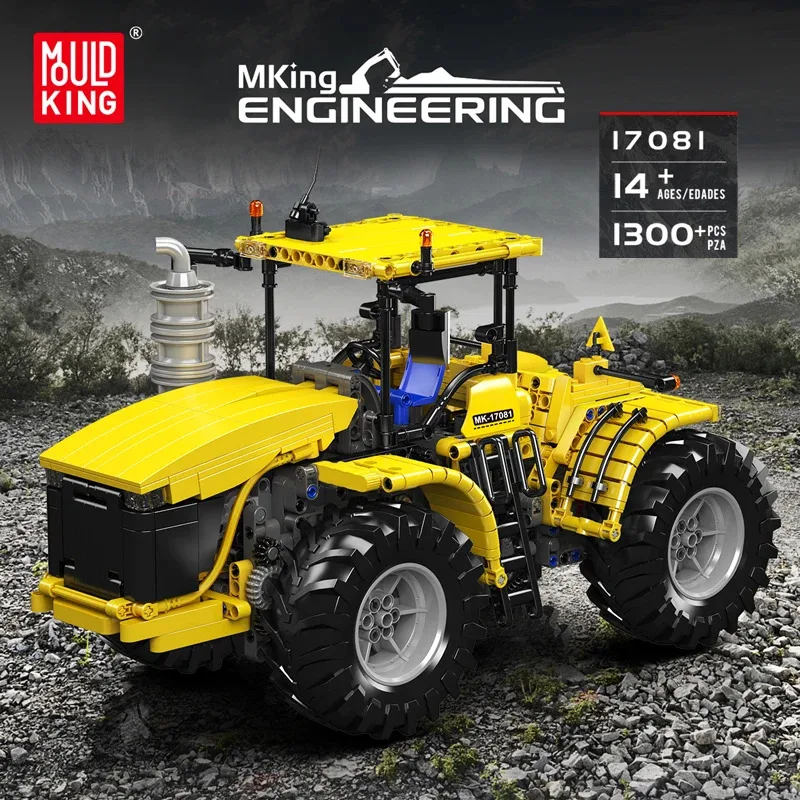 Mould King 17081/17082 juguetes técnicos para coche, Tractor articulado RC Challenger, bloques de construcción, camión Enginerring, ladrillo, regalo para niños