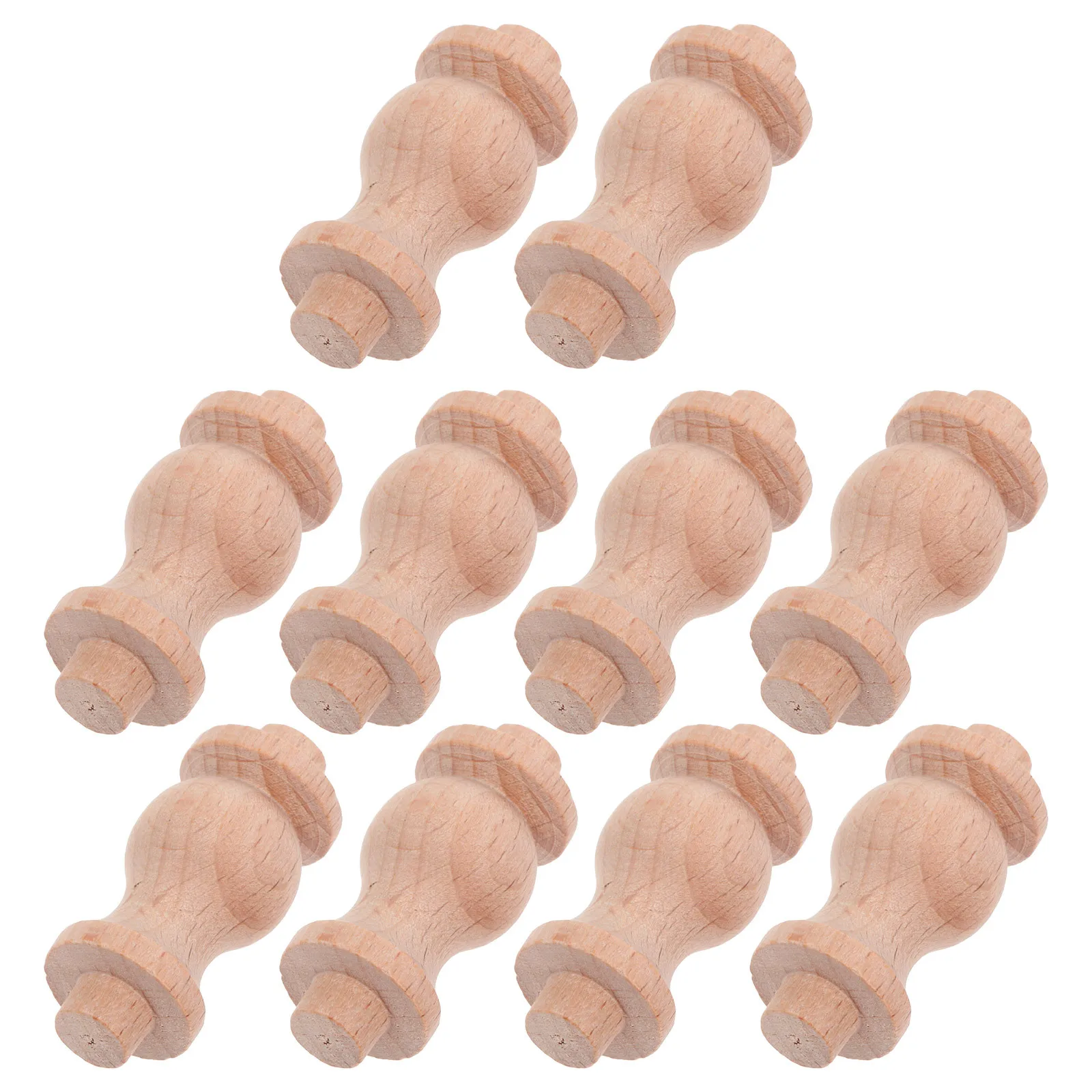 

10pcs Wooden Balusters For Staircase Interior Solid Wood Decorative Pillars Roman Design Indoor Outdoor Railings Balusters For