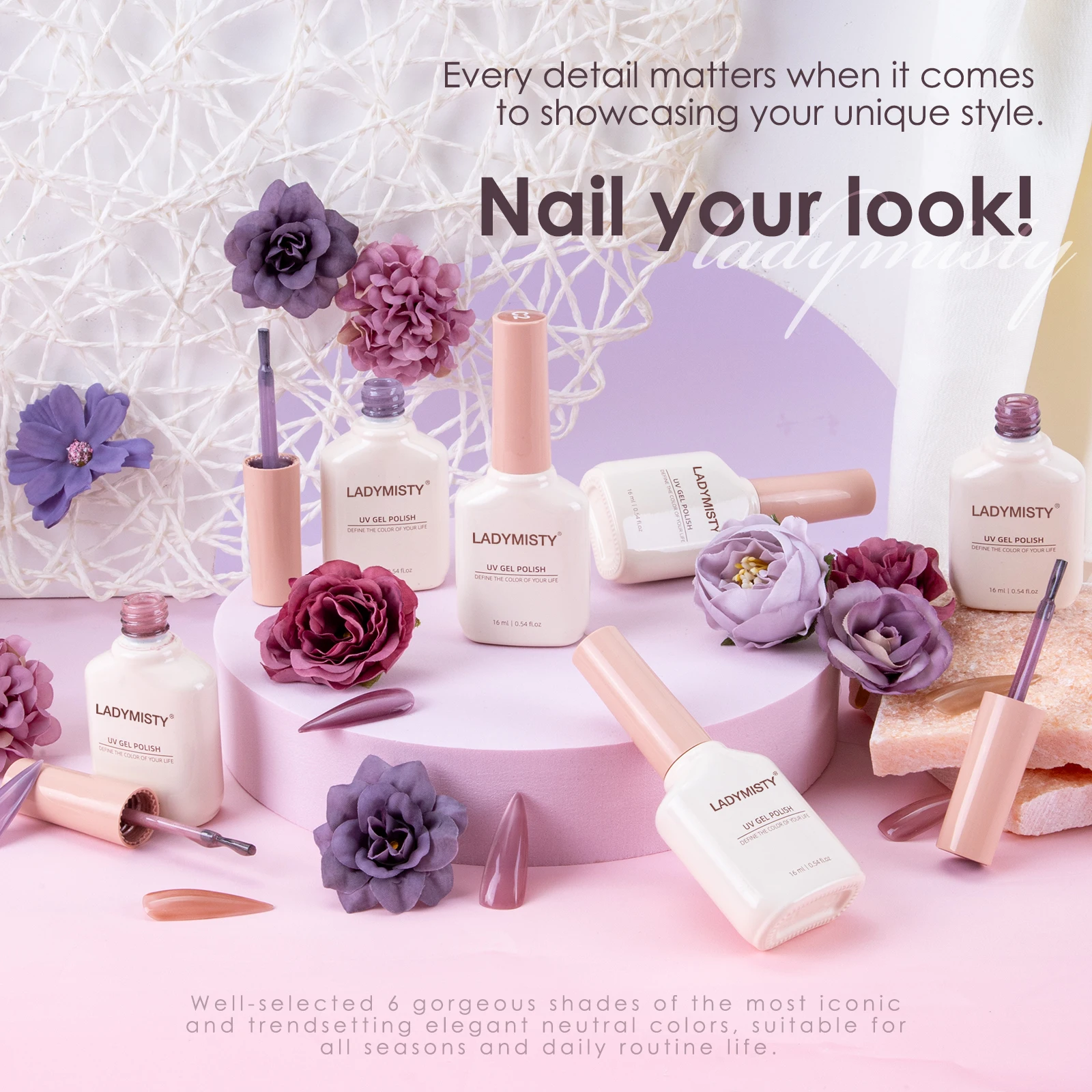 16ml gato olho gel unha polonês conjunto de 6 cores shimmer kit de esmalte magnético com ímã vara nude rosa roxo unha polonês