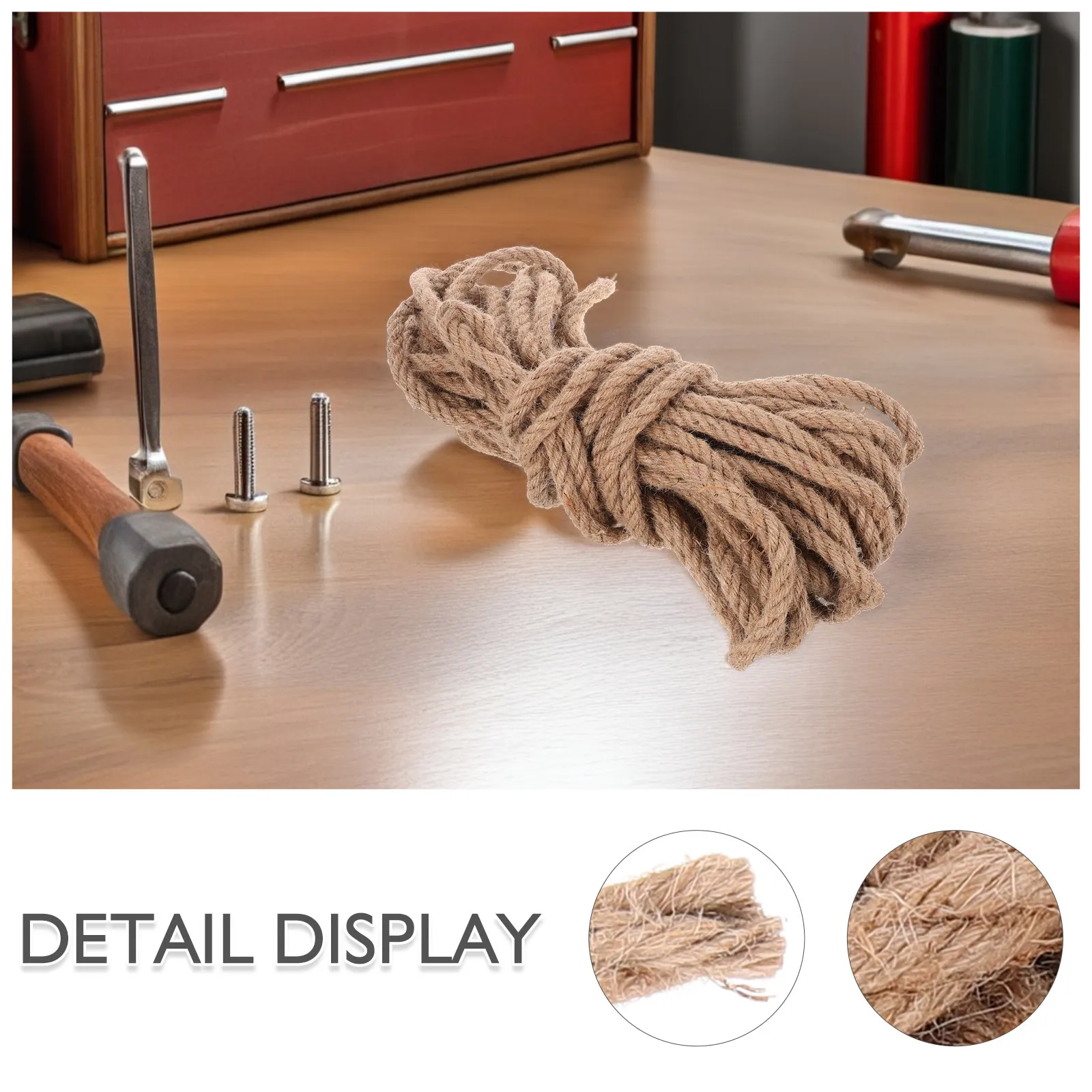 Heavy Duty Jute Rope Cord Thick Natural Twisted String for Gardening Crafting Bundling Twine String Wrapping Heavy Duty Rope