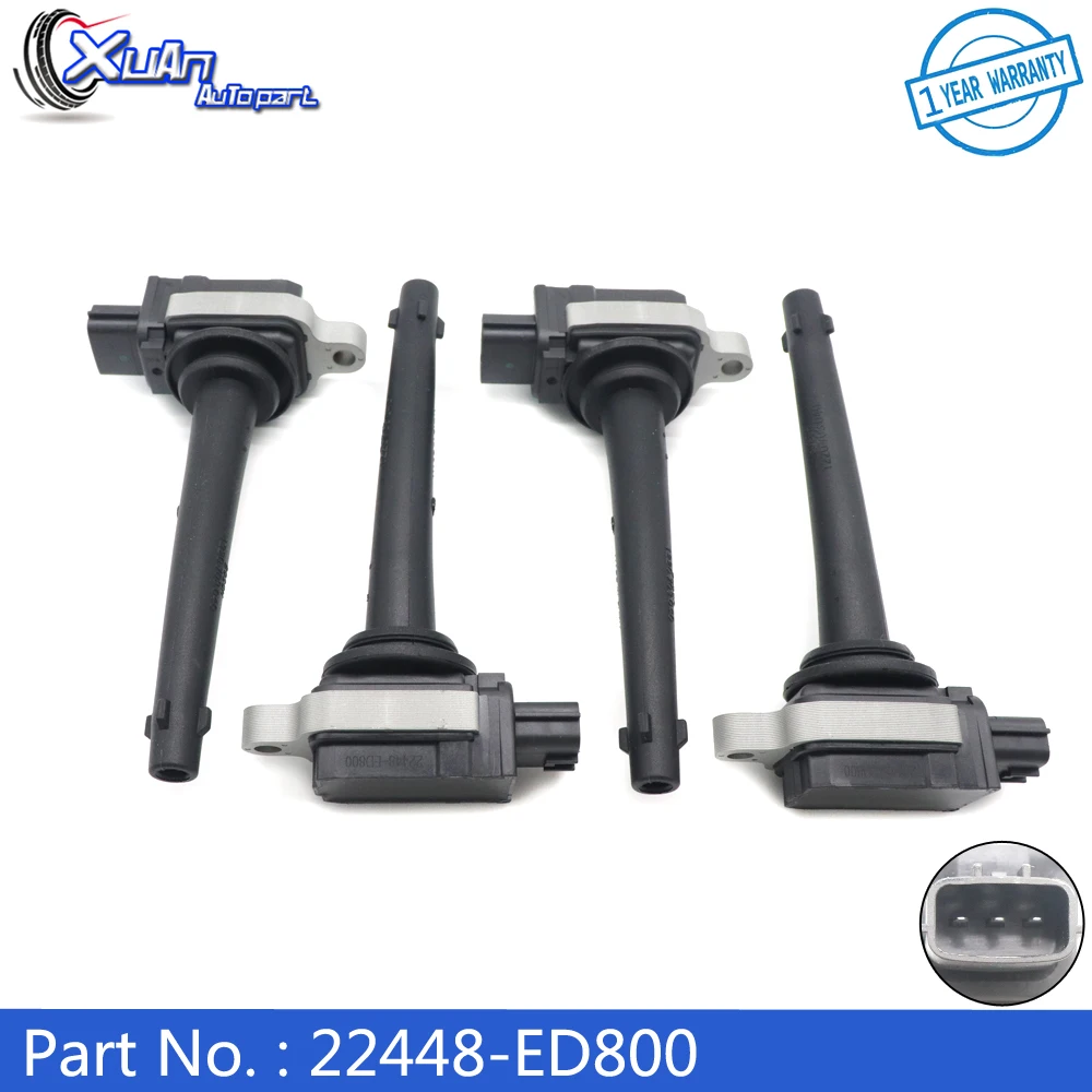 XUAN High Quality NEW Ignition Coil 22448-ED800 for Nissan Sentra 2.0L Tiida 1.8L March 1.6L L4 2007-2014 UF591 5C1621