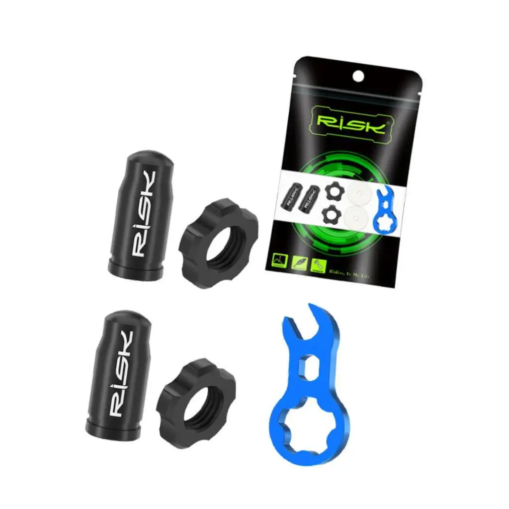 

2x 2Pcs Presta Valve Caps, Alloy Removal Wrench Tool, Accessories, P Valve Caps