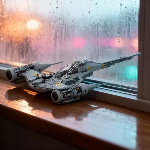 591pcs MOC Mandalorian N 1 Star Battle Model Building blocks Architecture DIY creative toys idea Brick Christmas gifts Kids