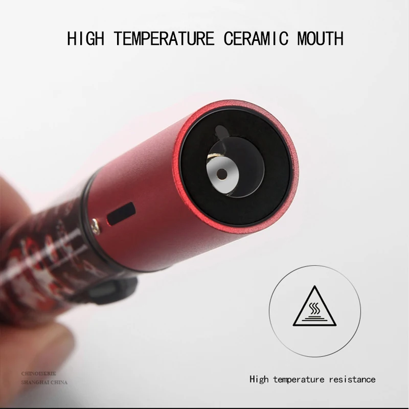 HONEST-Portable Metal Torch Lighter for Men, Long Handle, Cigar Lighter, Windproof, Inflatable, Outdoor, New Design,