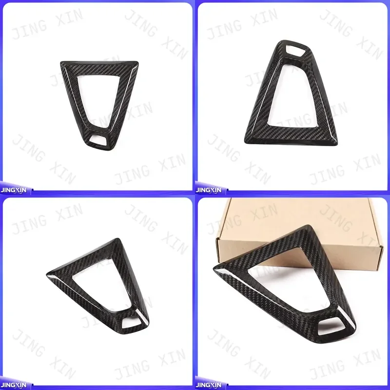 Custom for BMW Carbon Fiber Gear Shift Cover Sticker Interior Trim Decorative Panel Central Console Base Modification