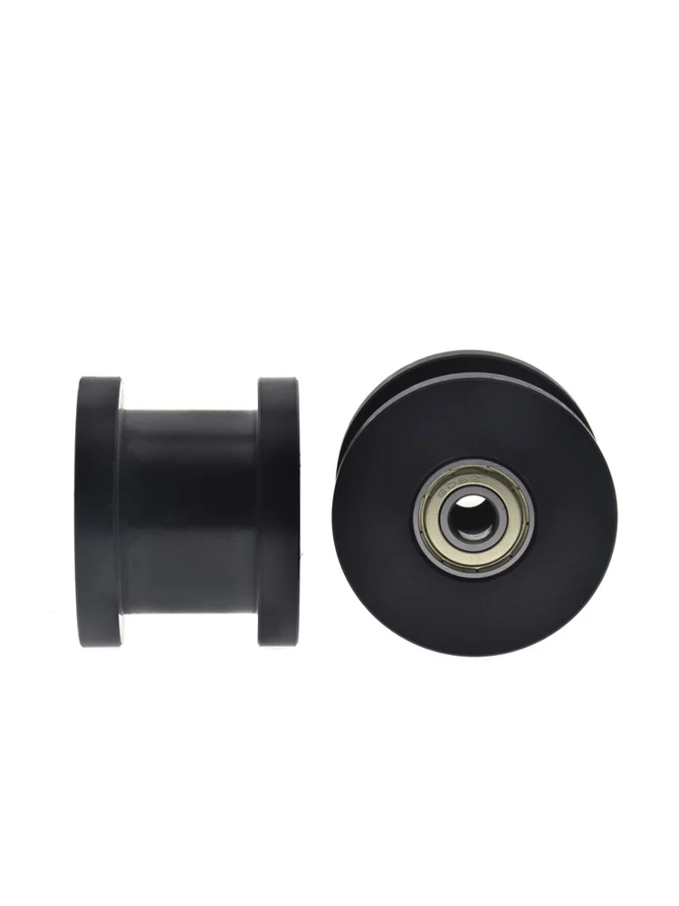 1Pc Hx50x40mm double bearing I-shaped groove H-groove flat bottom groove wheel roller groove width 25 nylon roller guide wheel