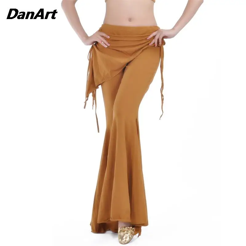 Women Belly Dance Pants Oriental Tribal Bellydance Clothes Lady High Waist Trousers Adults Dance Practice Training Cotton Pants