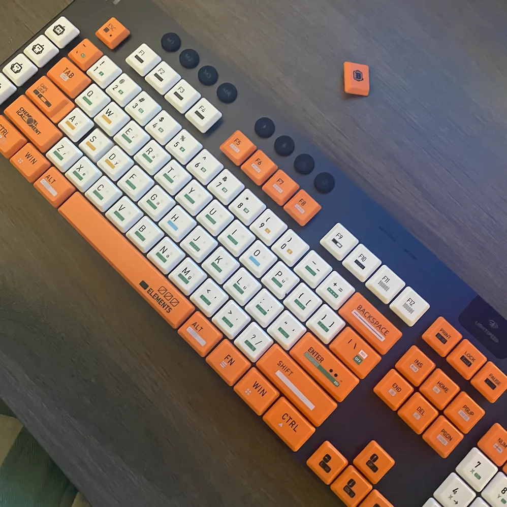 눈부신 업그레이드! 로지텍 G813, G815, G913, G915, G913, G915, TKL RGB 기계식 게이밍 키보드용, 듀얼 컬러 키캡, PBT DIY 키캡 썸네일 6