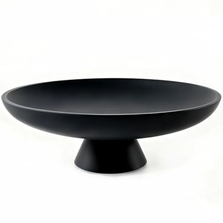 

Современная декоративная чаша на подставке из смолы, большая ваза для фруктов на кухонную столешницу, стильная чаша для ключей на прихожую, матовая