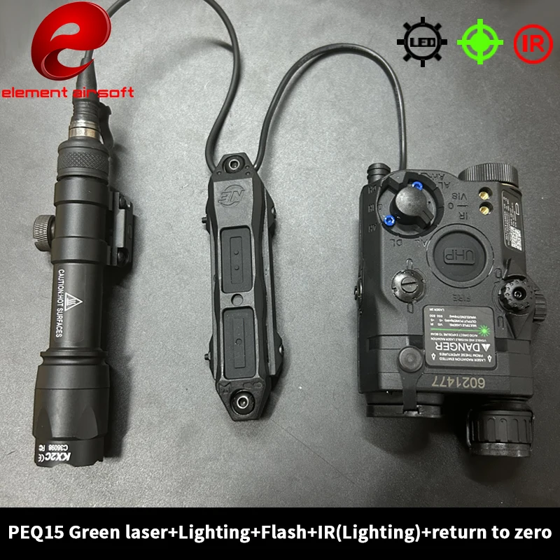 NONE Element peq15 Laseranzeige PEQ 15 Laserbox M600C Taschenlampe Dual Control Rattenschwanz M300 taktische Taschenlampe 10