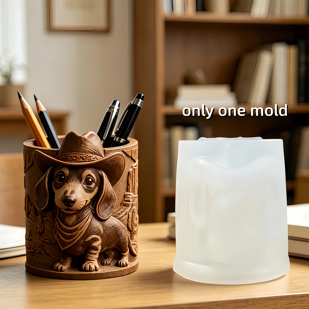 Candle Making Workshop - Cowboy Dachshund reliëf siliconen mal, DIY