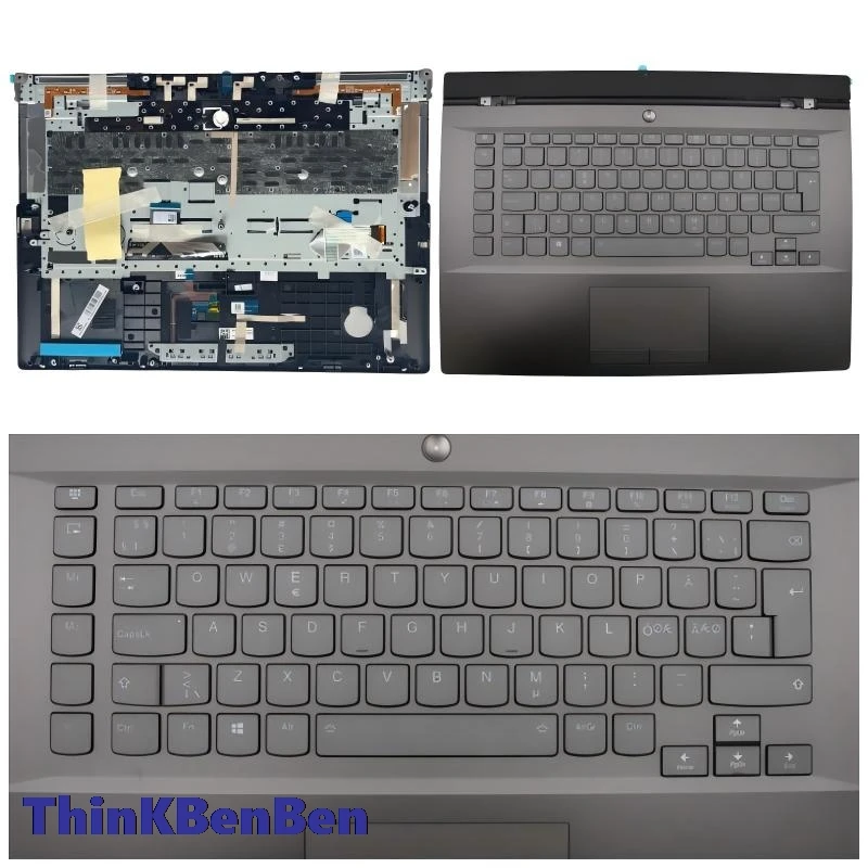 

NDC Nordic Black Keyboard Upper Case Palmrest Shell Cover For Lenovo Legion Y740 15 15ICHg 15IRH g 5CB0S16437