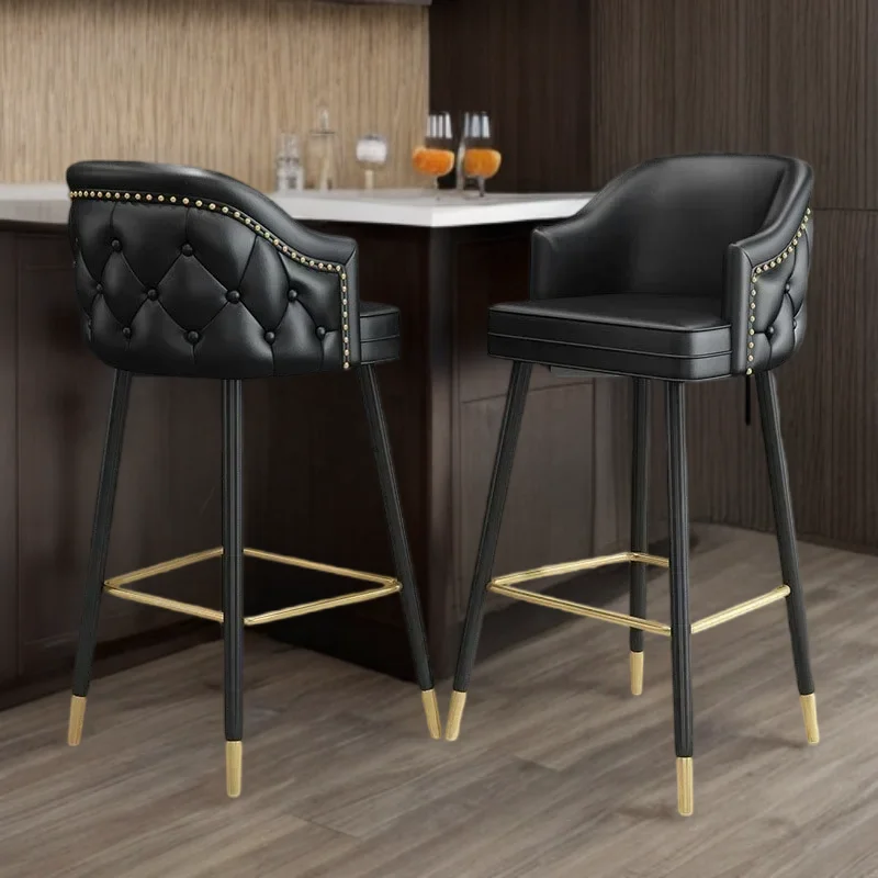 

Metal Chairs Make Up Chair Kitchen Ergonomic Bar Stools Designer Swivel Stool Iron High Wooden Adjustable Counter Manicure Salon