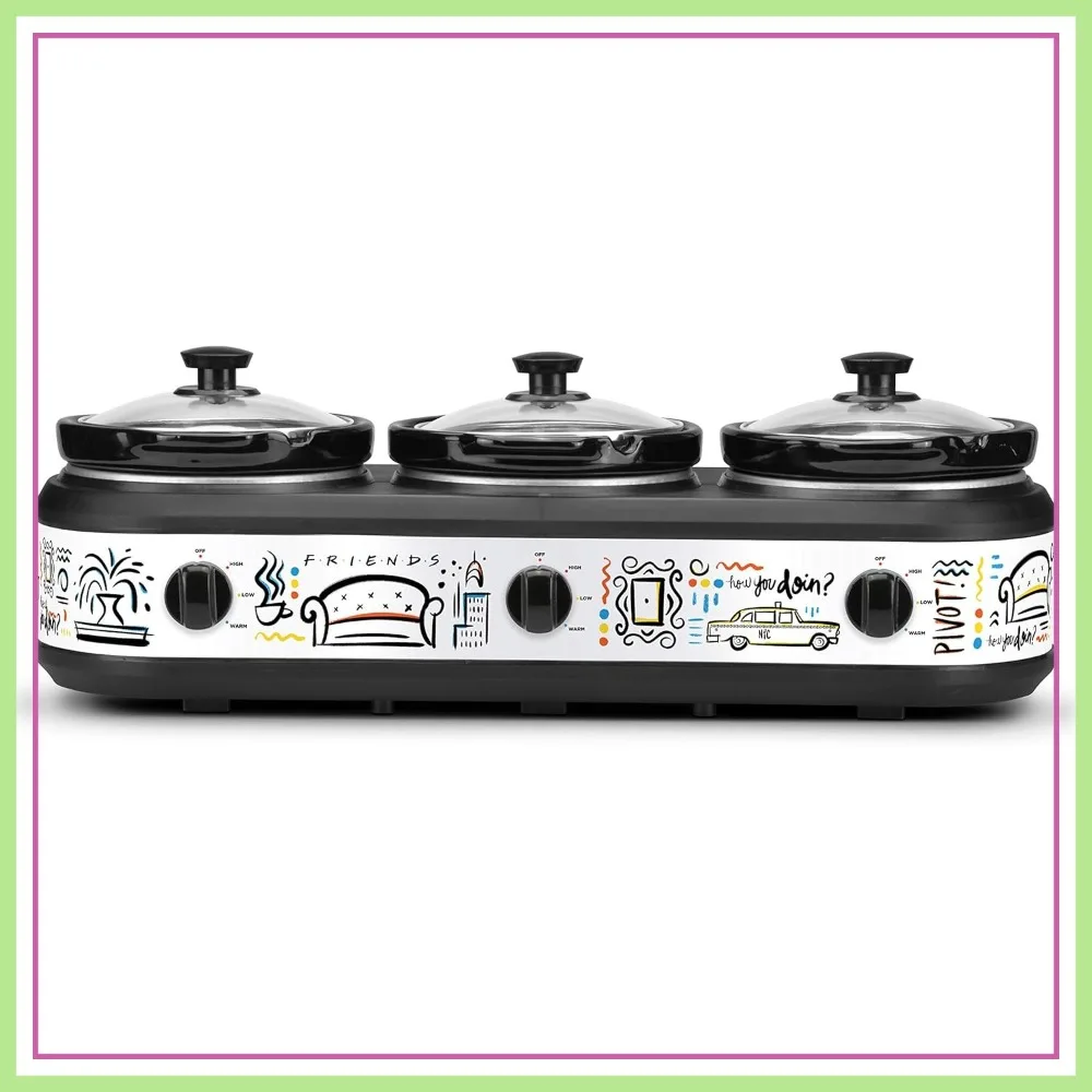 

Triple Slow Cooker 2.5 Qt Buffet Server with Removable Stoneware Inserts