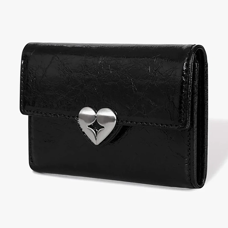 

Fenec Genuine Leather Id Case Keychain Coin Purse Cute Gift Korean Mini Heart Card Holder Wallet Small Capacity For Women