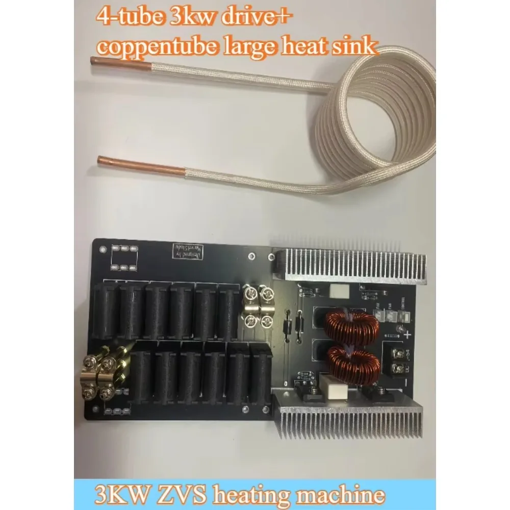 3KW ZVS Induction Heating High Power High Frequency MachineTapeless 6-Tube Melting Furnace