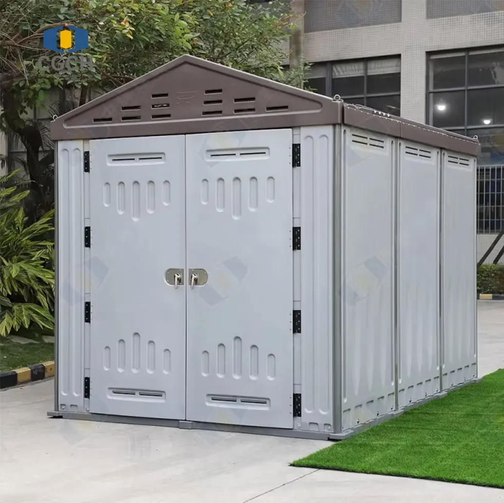 

CGCH New Model Plastic Garden Shed Storage Outdoor House