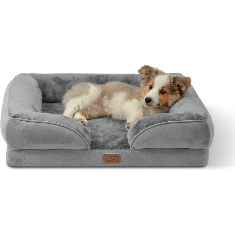 Orthopedic Dog Bed for Medium Dogs - Waterproof Dog Sofa Beds Medium, Supportive Foam Pet Couch Bed with Removable