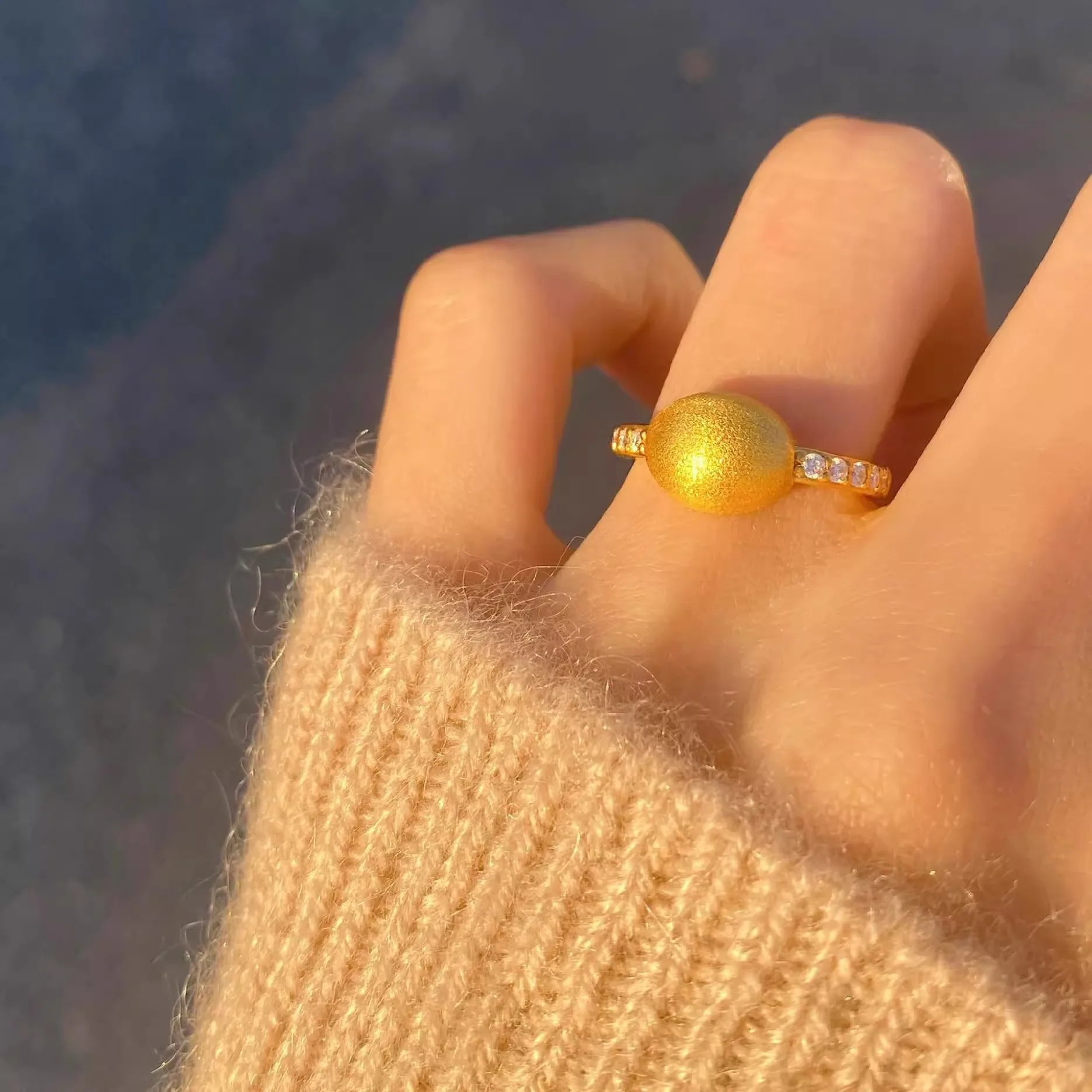 Classic simple brushed small Mantou ring exquisite retro high-grade diamonds rings for women banquet jewelry accessories