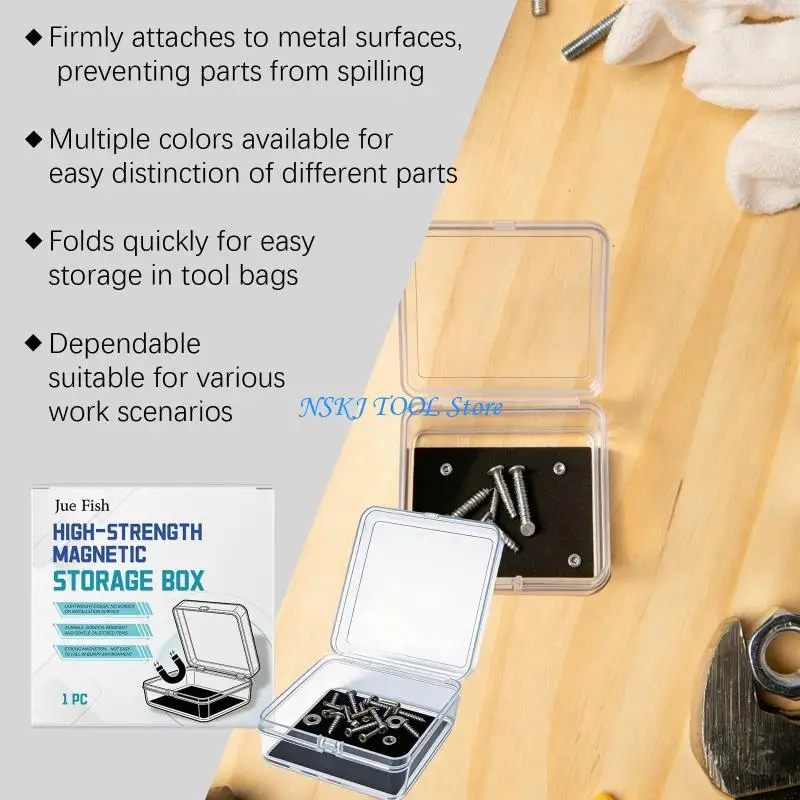 L8RC Portable Tool Storage Box Magnets Secure Metal Items Great For Electronic Repair