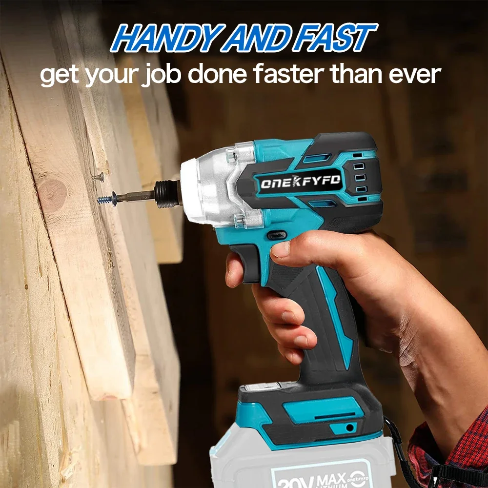 Speed Brushless Electric Screwdriver Cordless Drill Driver LED Light Woodworking Repairing Tools For Makita 18V (no battery)