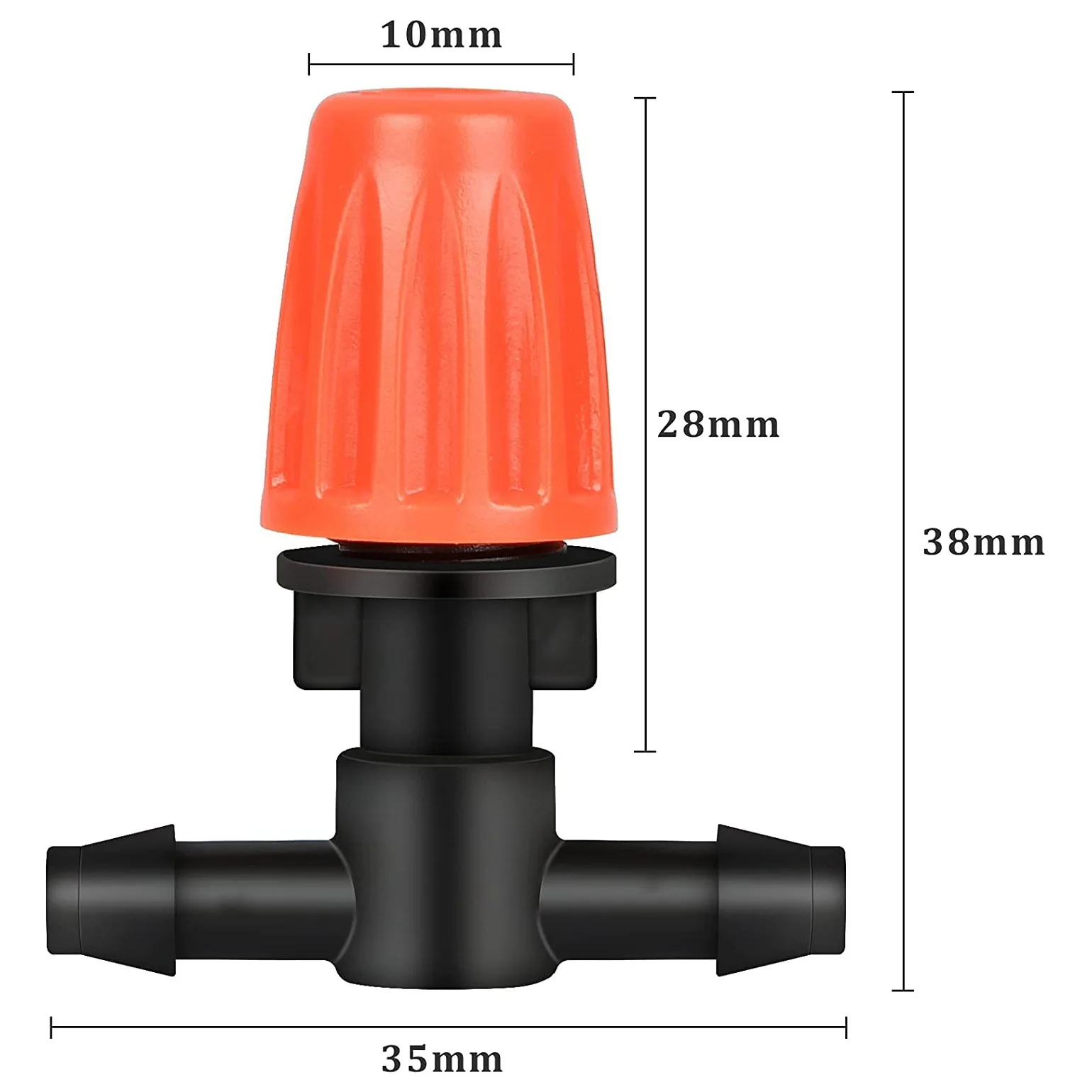 

50 Pcs Three-Way Atomizing Nozzle, Adjustable Mist Nozzles, Drip Irrigation Emitters, Greenhouse Watering SystemJAS