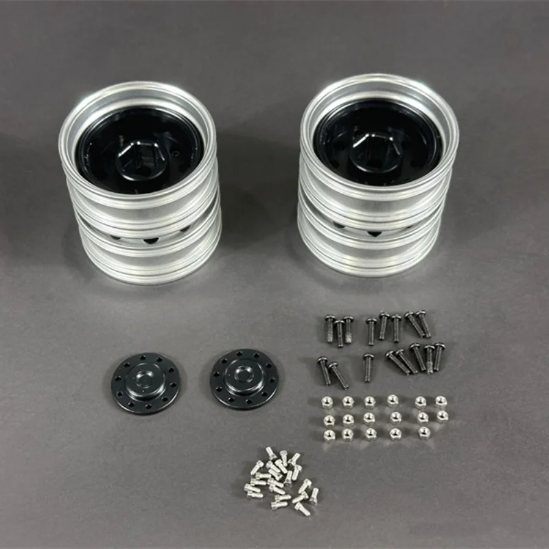 

1:14 RC грузовик из алюминиевого сплава, диски заднего колеса, ступицы для Tamiya 1/14, тягач, прицеп, самосвал, детали, аксессуары