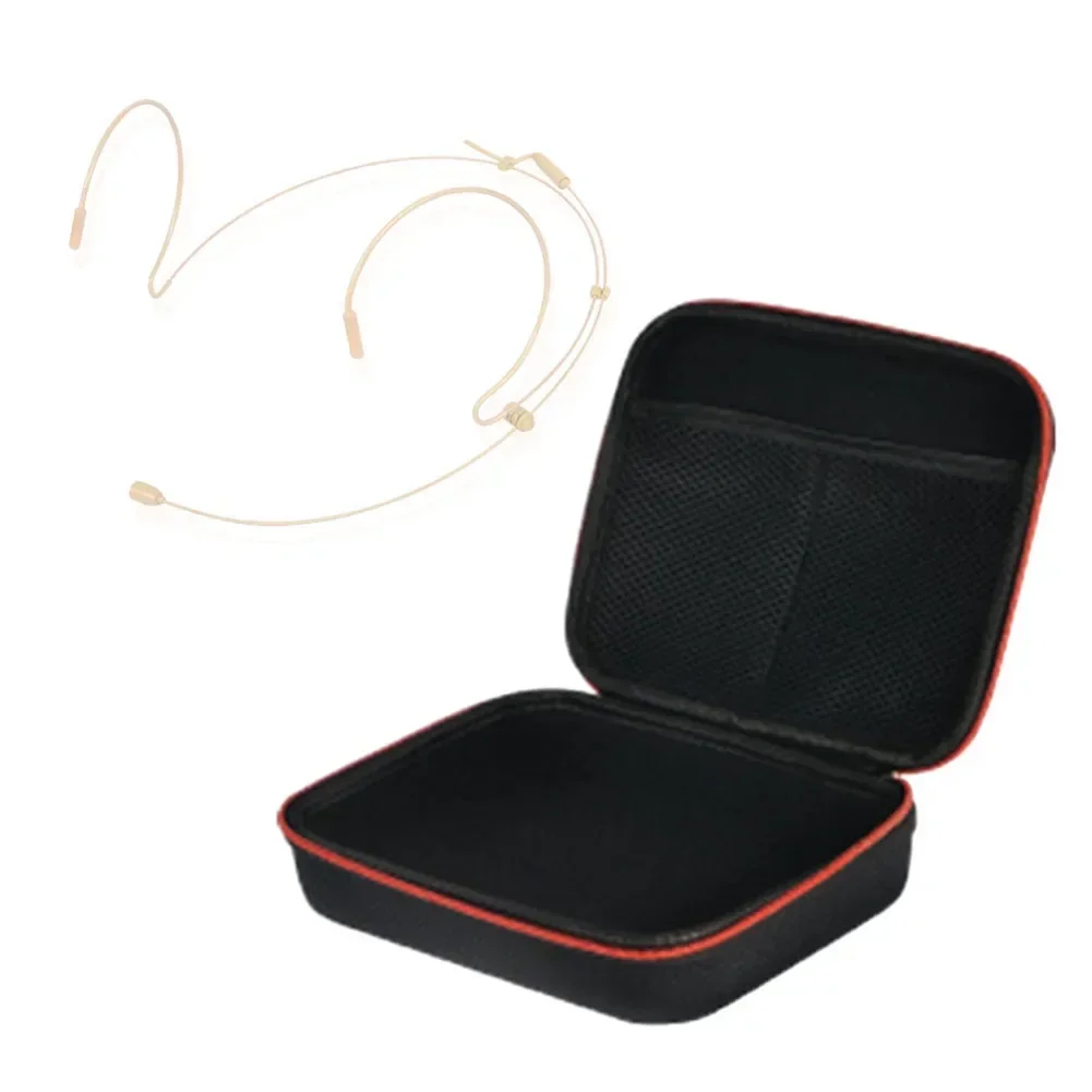Bolsa de almacenamiento para micrófono con Clip para Collar a prueba de polvo, funda para micrófono portátil anticaída, solapa Lavalier, bolsa dura de transporte EVA