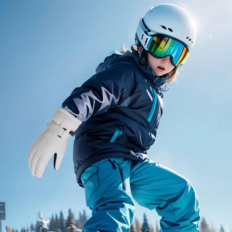 À prova de vento luvas de neve do miúdo à prova dwindproof água quente ciclismo luvas crianças confortáveis luvas de snowboard crianças luvas de snowboard para meninos