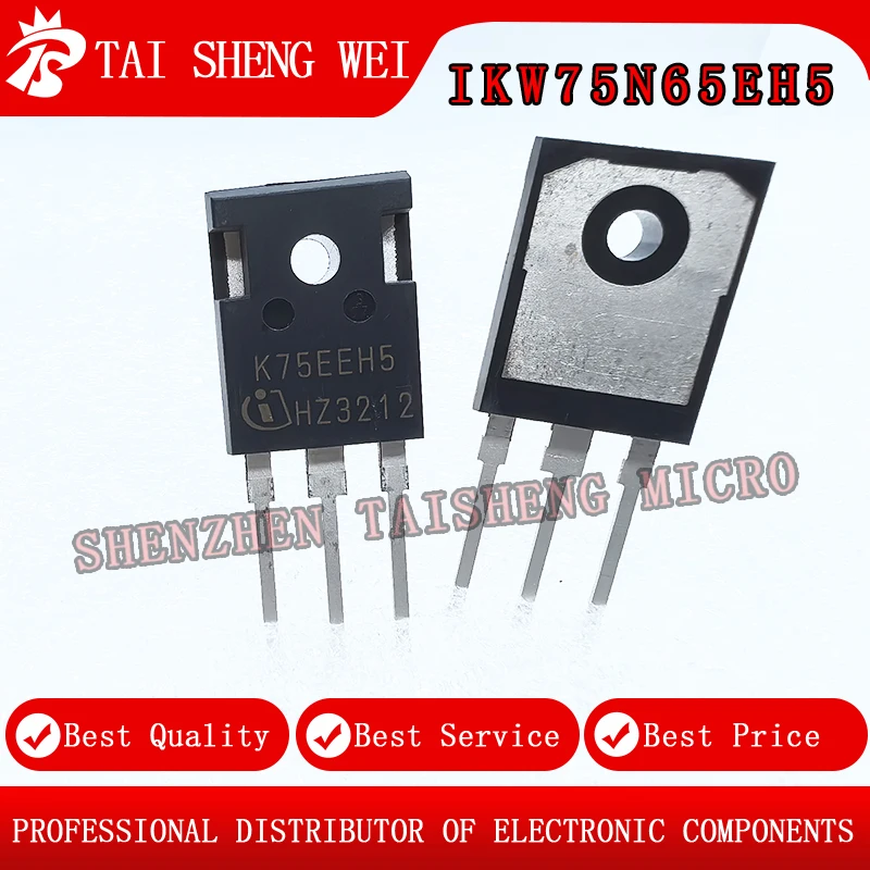5PCS Brand New Print K75EEH5 IKW75N65EH5 75A/650V TO-247 IGBT FET for Inverter Welder