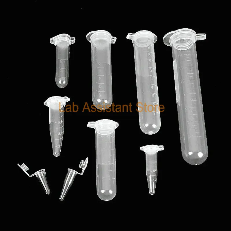 Laboratory 0.1/0.2/0.5/1.5/2/5/7/10/15ml Plastic Centrifuge Tube EP Pipette / PCR Tube Microbiology School Supplies